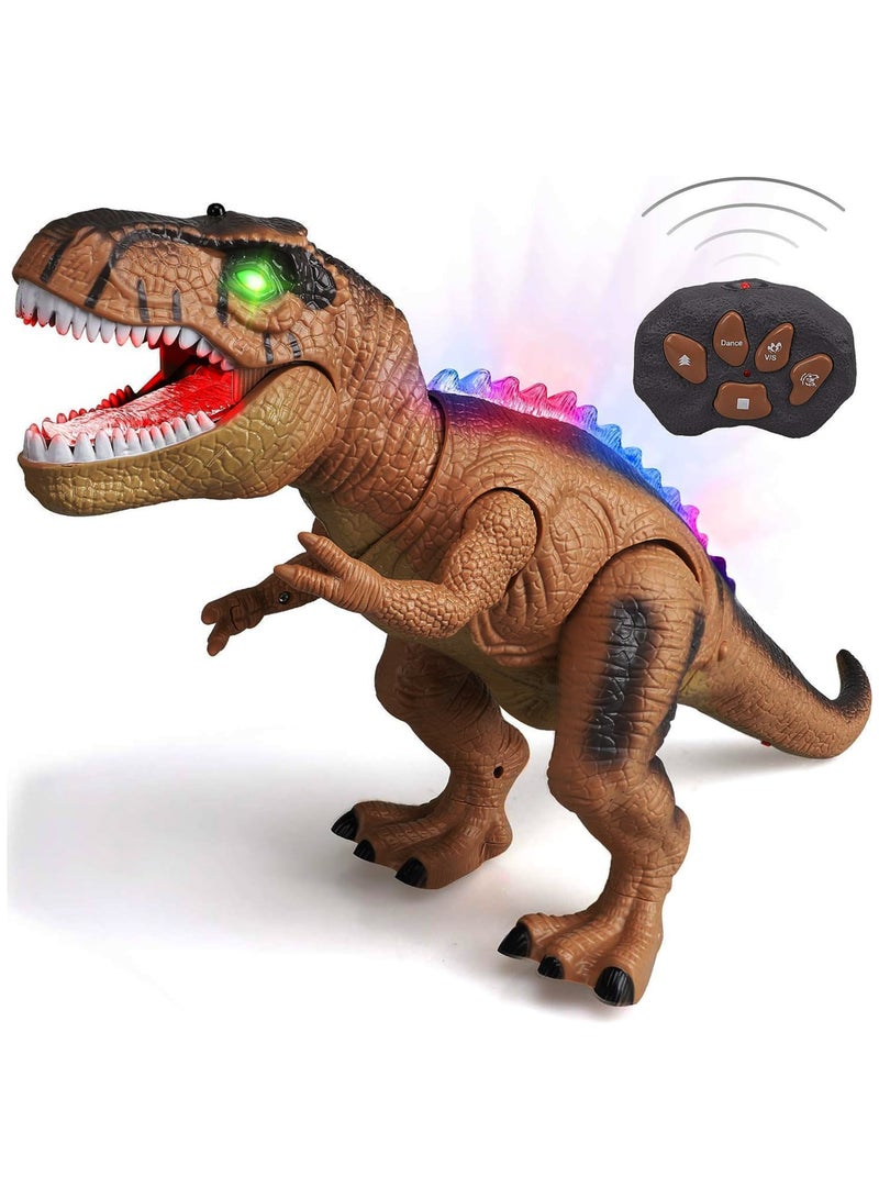 TOTOJOY 41cm Large Remote Control Dinosaur Toy for Kids – Hands-on Play Electric RC Walking Roaring T-Rex Robot with Lights, Sounds, Dancing Motion, 4-Channel Infrared Controller, Realistic Simulation Dinosaur Figure, Electronic Animal Screen-Free Toys for Boys & Girls Ages 5+ - Image 1